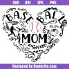 Baseball Mom Heart Svg