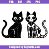 Black cat skeleton svg