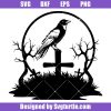 Crow on graveyard svg