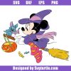 Cute Mininie witch is Flying Svg
