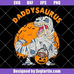 Dinosaur-t-rex-mummy-scary-svg,-daddysaurus-halloween-svg