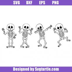 Funny Dancing Skeletons Svg