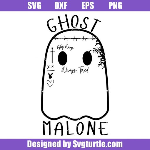 Ghost Malone Halloween Svg