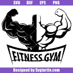 Gym Fitness Logo Svg, Fitness Svg, Muscle Training Svg