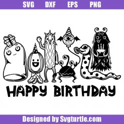 Happy Birthday Monsters Svg, Birthday Celebration Svg