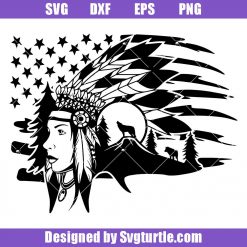 Native americans girl svg