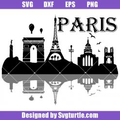Paris City Skyline Svg
