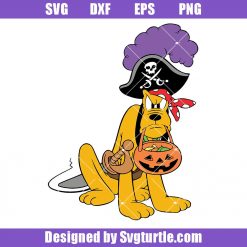 Pluto Dog Pirate Svg, Halloween Pirate Costume Svg