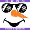 Snowman face sunglasses svg