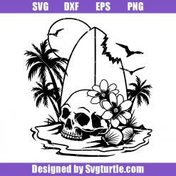 Vacation skull island svg