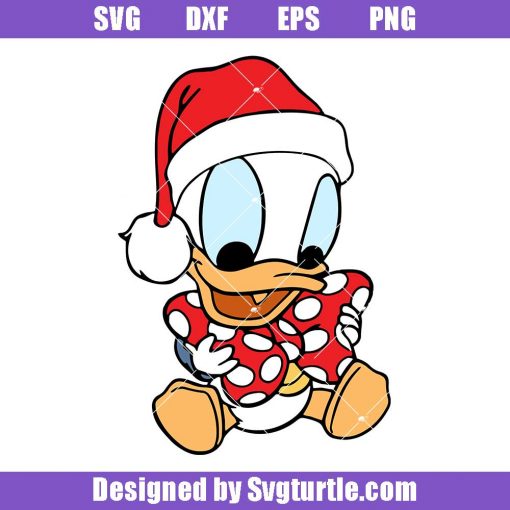 Baby Daisy Duck Christmas Svg, Christmas Cartoon Svg, Baby Duck Svg