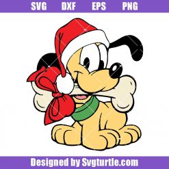 Baby Pluto Christmas Svg, Christmas Cartoon Svg, Baby Disney Svg
