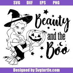 Beauty And The Boo Svg, Princess Halloween Svg, Witch Princess Svg