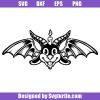 Goat head with bat winged svg