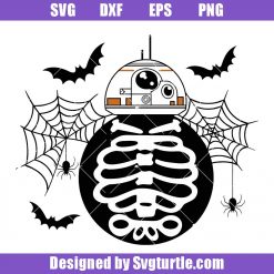 Halloween-robot-bb-8-costume-svg,-halloween-skeleton-svg