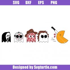 Horror Character Pac Man Svg, Cute Horror Character Svg