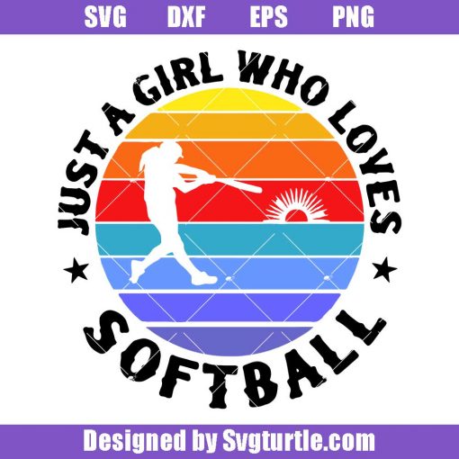 Just-a-girl-who-loves-softball-svg,-softball-svg,-retro-sunset-svg