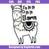 Llama with Santa Hat Svg