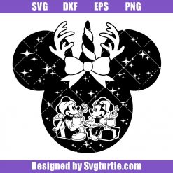 Mickey and Minnie Christmas Svg, Christmas Mouse Svg, Mouse Ear Svg (1)