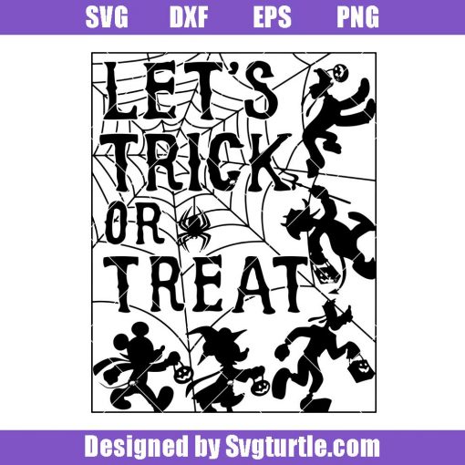 Mouse-and-friends-let's-trick-or-treat-svg,-disney-halloween-svg