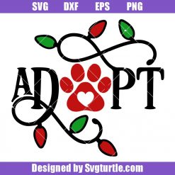 Pet Christmas Ornament Svg, Dog Christmas Svg, Adopt Svg