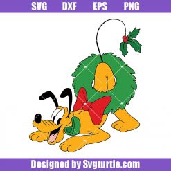 Pluto Dog Christmas Svg, Cute Pluto Svg, Cute Christmas Svg