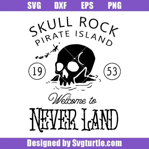 Skull Rock Pirate Island Svg
