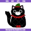 Christmas Elf Black Cat Svg