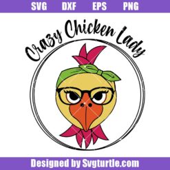 Crazy-chicken-lady-svg,-funny-chicken-svg,-funny-animal-svg