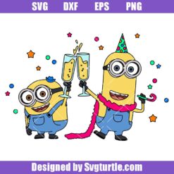 Funny Cheers Wish Great Year Minions Party Svg