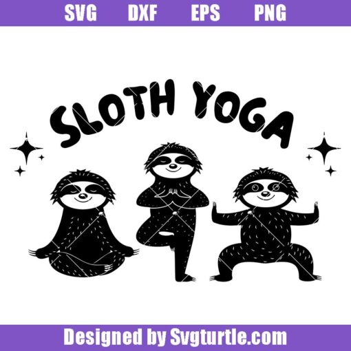 Funny-sloth-yoga-svg,-sloth-life-svg,-cute-sloth-svg