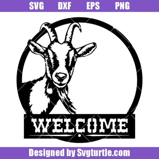 Goat Ranch Welcome Sign Svg