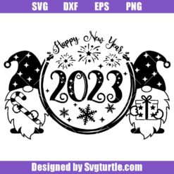 Happy New Year Gnomes 2023 Svg, Winter Gnomes Svg, Hello 2023 Svg
