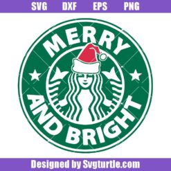 Merry-and-bright-christmas-svg,-starbucks-christmas-svg,-branding-svg