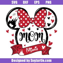Minnie Mouse Mom Svg, Mouse Castle Svg, Birthday Mom Svg