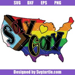 Say Gay Rainbow USA Svg