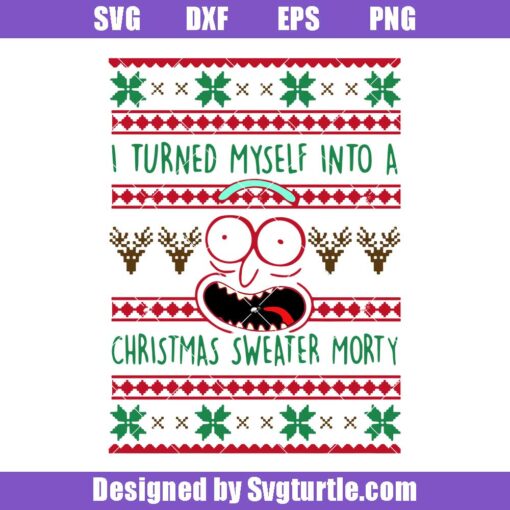 Ugly Christmas Sweater Rick Svg