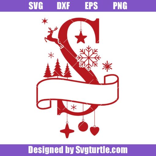 Christmas-split-monogram-svg,-christmas-letters-svg,-ornaments-svg