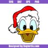 Donald-duck-santa-claus-svg,-donald-duck-christmas-face-svg