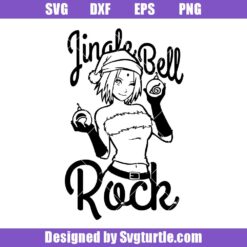 Jingle Bell Rock Anime Svg, Manga Xmas Svg, Holiday Svg