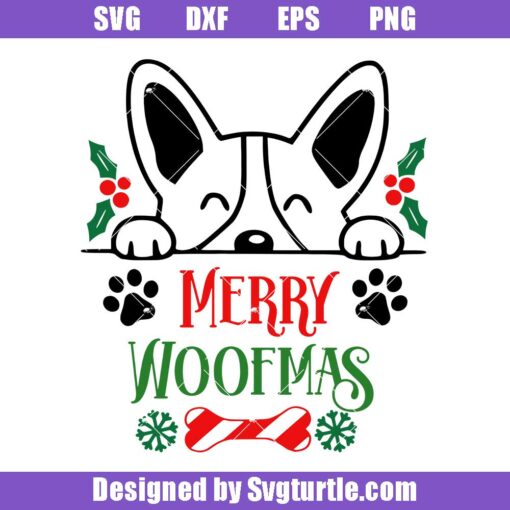 Merry-woofmas-svg,-christmas-dog-quote-svg,-dog-lovers-svg