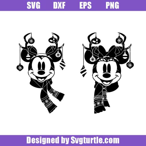 Mickey-minnie-mouse-ears-christmas-svg,-holiday-antlers-svg,-bundle-svg