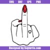 Middle Finger Nail Red Svg