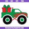 Monster-truck-with-gift-box-svg,-truck-christmas-svg,-car-xmas-svg