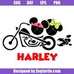 Mouse Harley Davidson Svg, Mickey Biker Svg, Mickey Motorcycle Svg