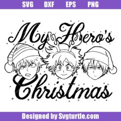 My Heros Christmas Manga Svg