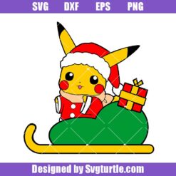 Pikachu-santa-on-a-sleigh-svg,-pokemon-christmas-svg,-pikachu-svg