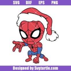Santa Spiderman Svg, Christmas Superhero Svg, Cute Xmas Svg
