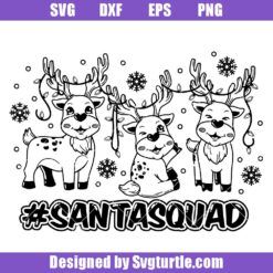 Santa Squad Reindeer Svg