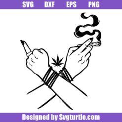 Smoking Weed Middle Finger Svg, Smoking Joint Svg, 420 Svg